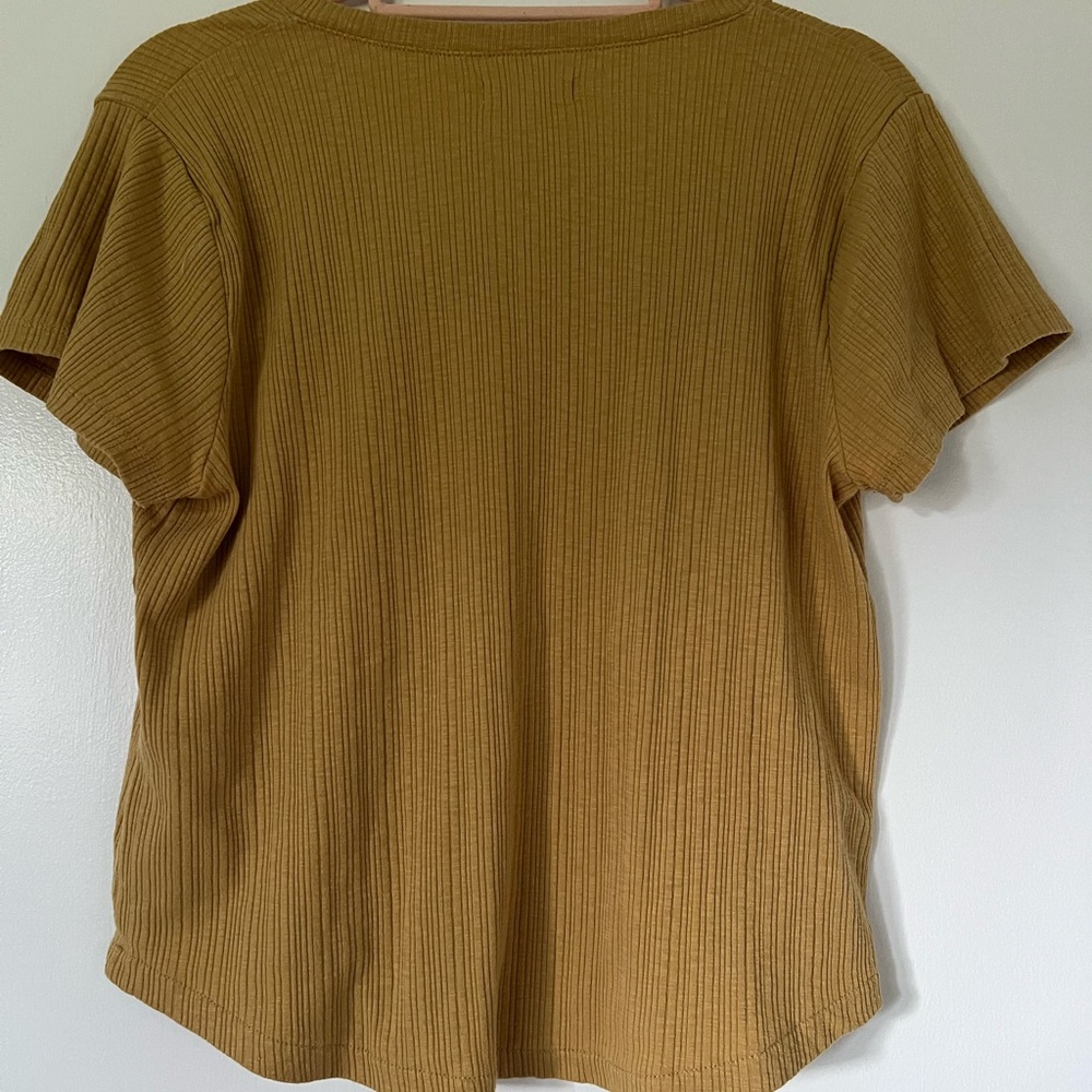 Madewell Mustard Button-Down Shirt - Picture 8 of 9